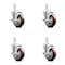 Service Caster 4 Inch Maroon Poly Wheel Swivel 7/8 Inch Square Stem Caster Set with Brake SCC SCC-SQ20S414-PPUB-MRN-TLB-78-4 - alternate 1